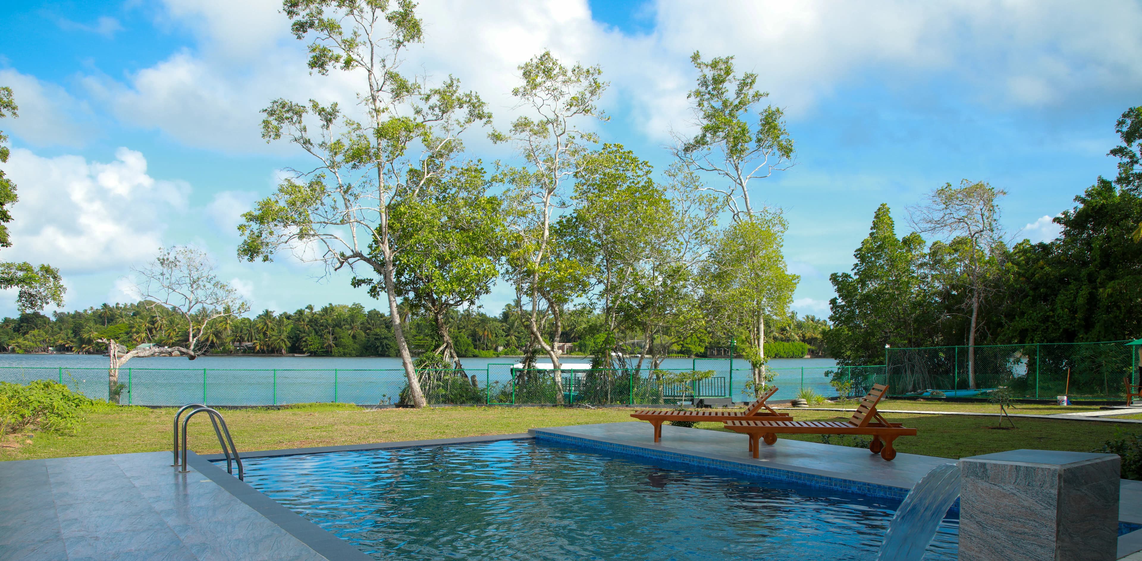 Abey Villa pool and tropical surroundings
